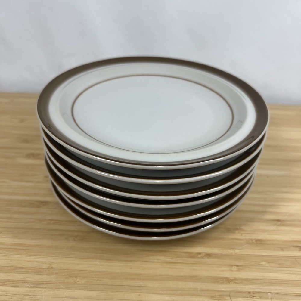 Monterrey Stoneware Brown MSI Japan Set 7 Bread & Butter Dessert Plates‎ 6.25"
